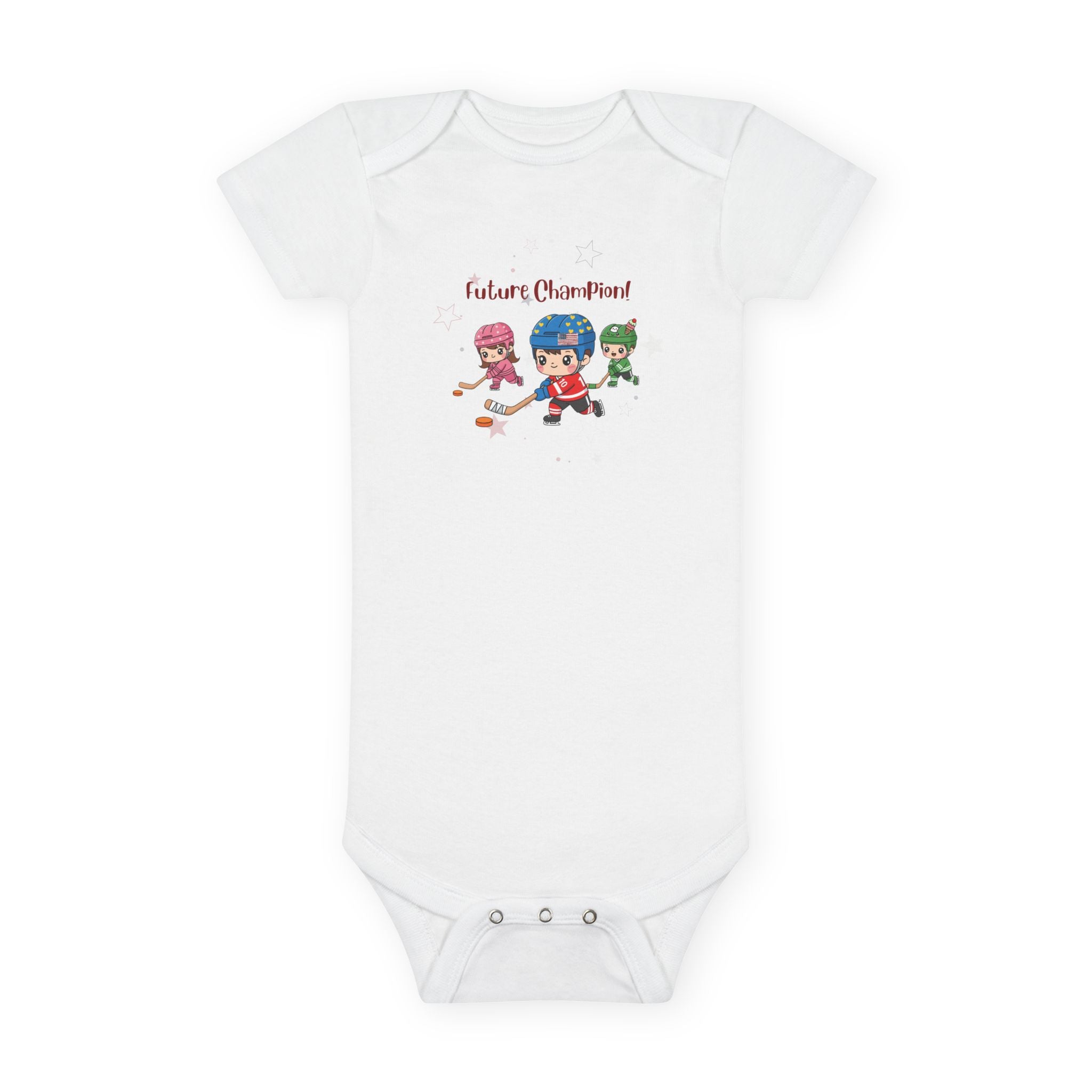 Future Champions Baby Onesie – Hockey Stars & Dreams – Unisex Baby Bodysuit