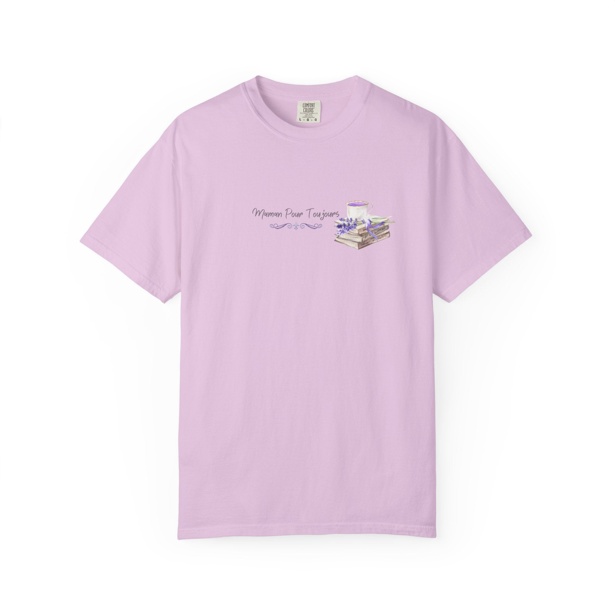 Maman Pour Toujours | French Mom Forever Books & Coffee T-Shirt – Adult Female Mother's Day Gift