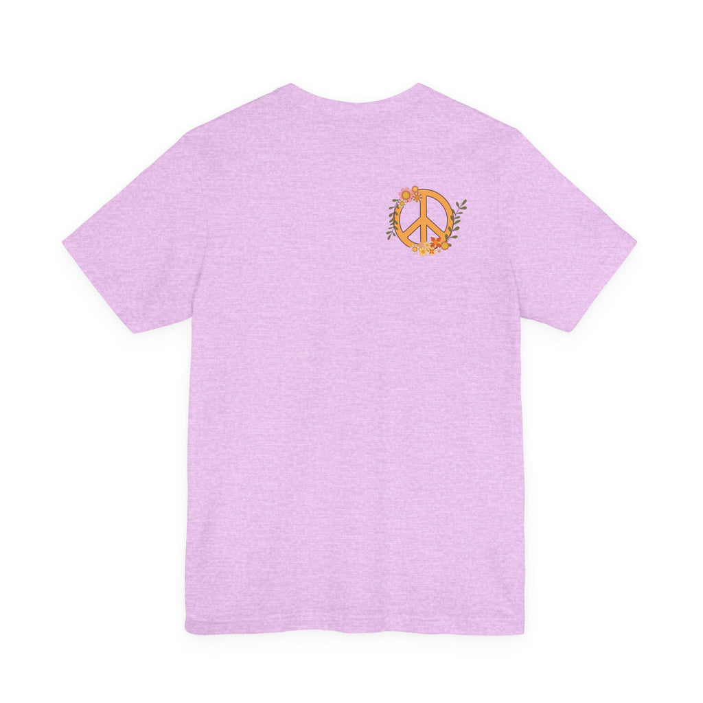 Adult Female Relaxed Comfort Tee:  Peace and Love