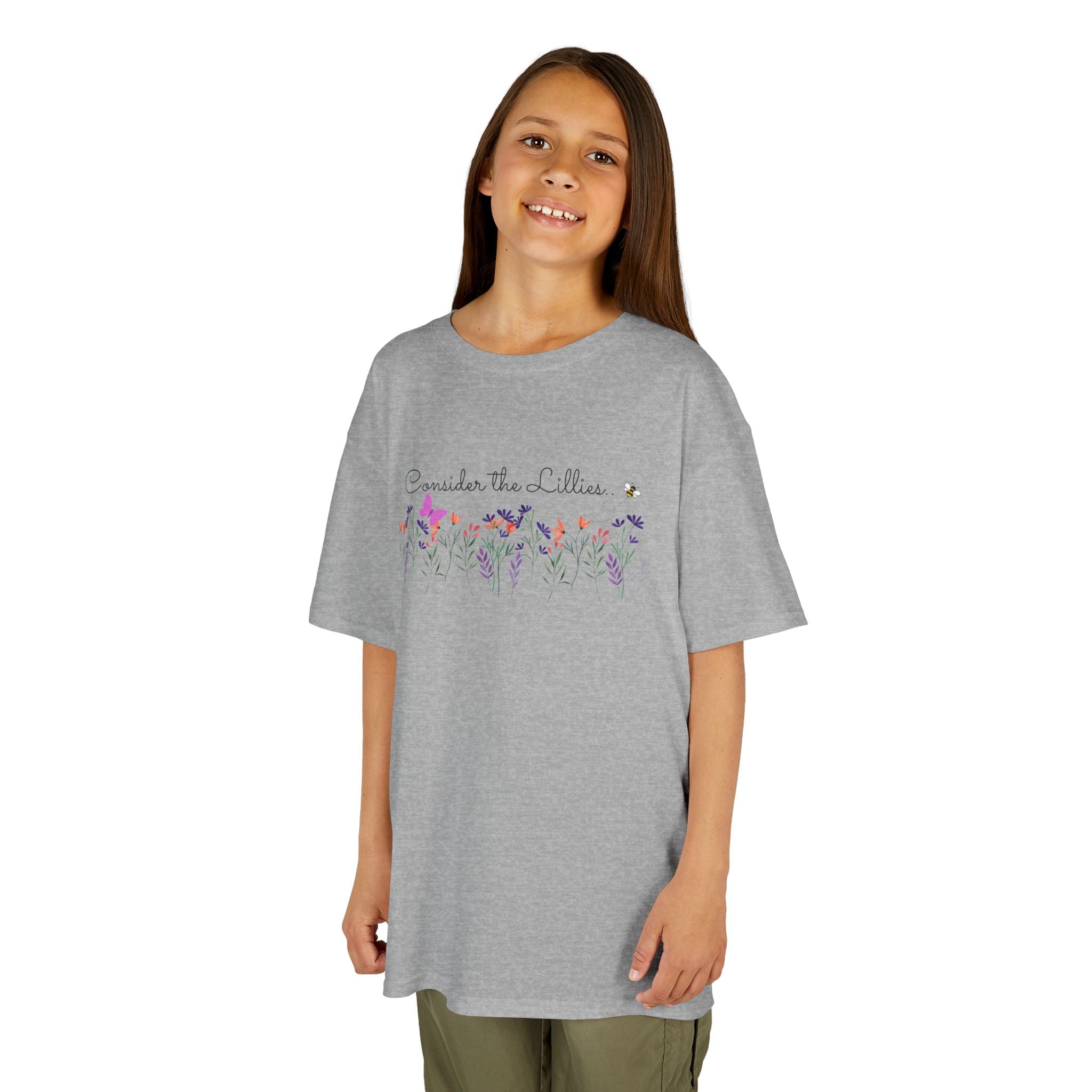 Consider the Lilies Girls' Tee – Love & Grace in Bloom  Kids Cotton™ Tee