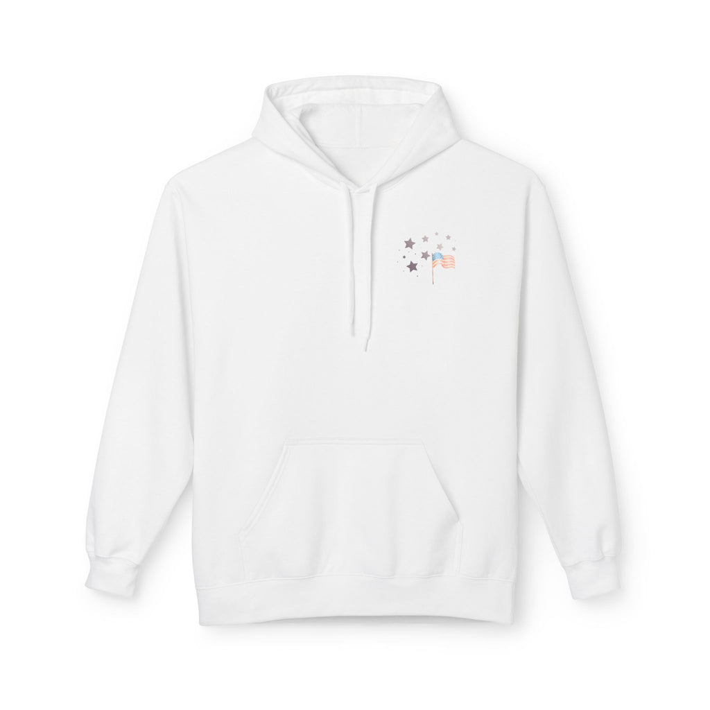 One Nation Under God | Patriotic Soldiers Zipped Hoodie: Men's Midweight Softstyle Fleece Hoodie