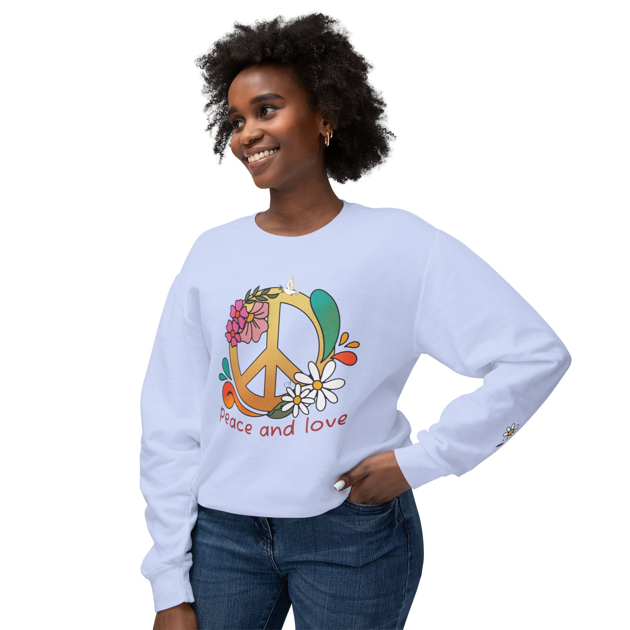 Peace & Love 'My Peace I Give You' 70s Retro Crewneck Sweatshirt