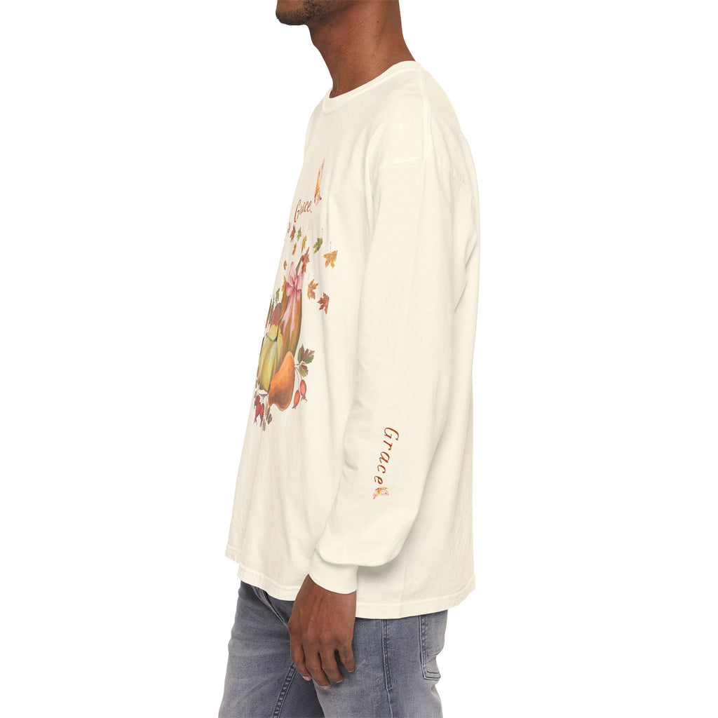 Fall’s Grace | Women’s Pumpkin Long-Sleeve Tee