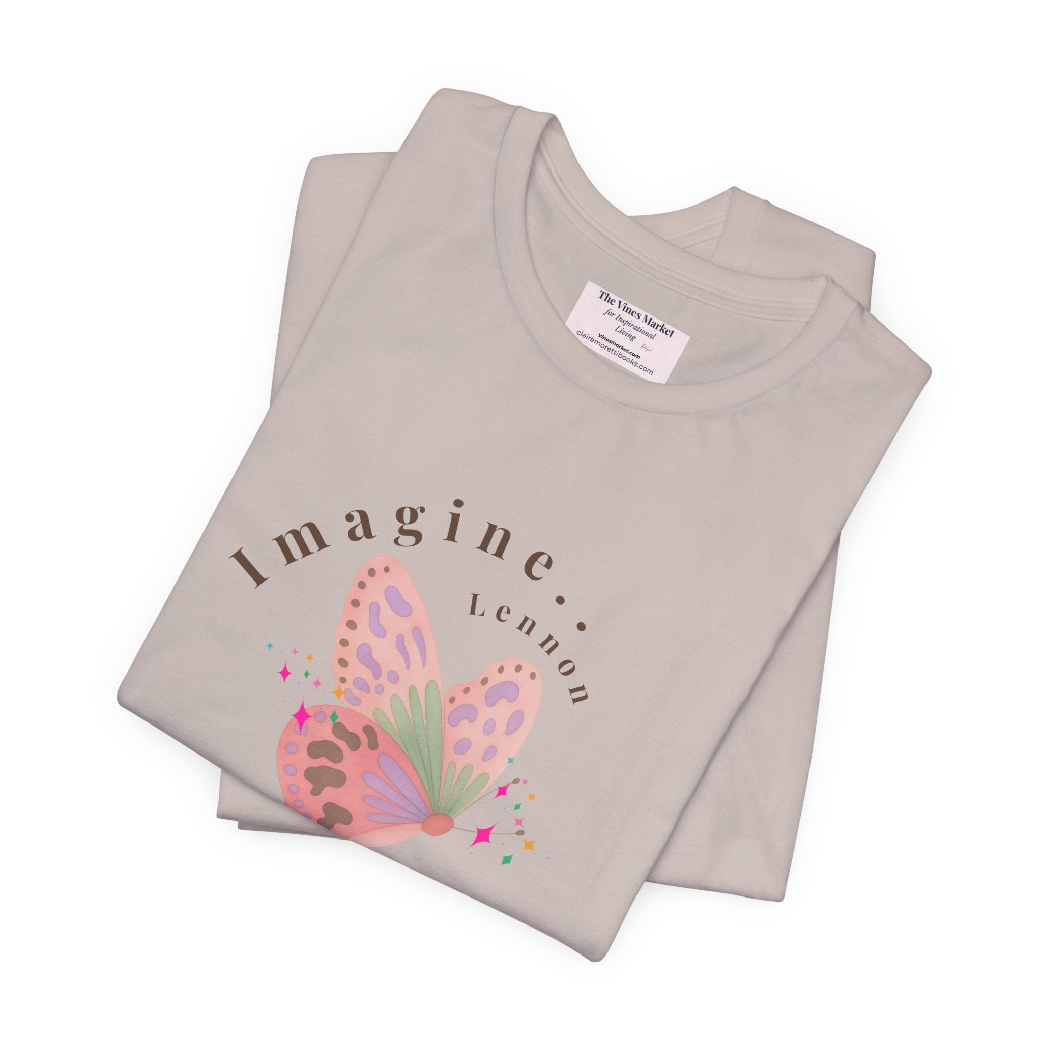 Peace and Love Imagine Tee | John Lennon 70's Butterfly Graphic T-Shirt