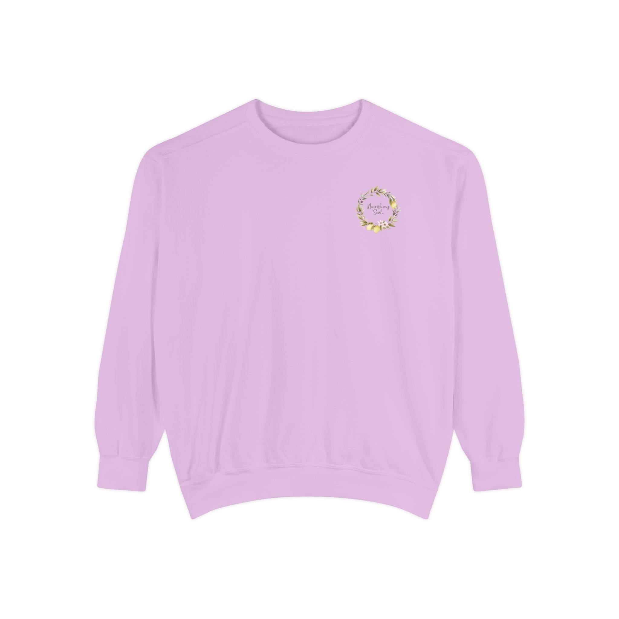 Nourish My Soul | Lemon Tree Comfort Colors Crewneck Sweatshirt – Faith & Soul Care Adult Female