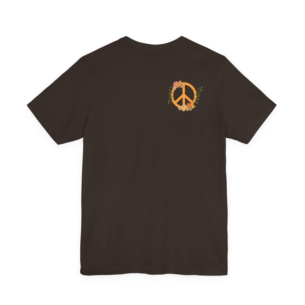 Adult Female Relaxed Comfort Tee:  Peace and Love