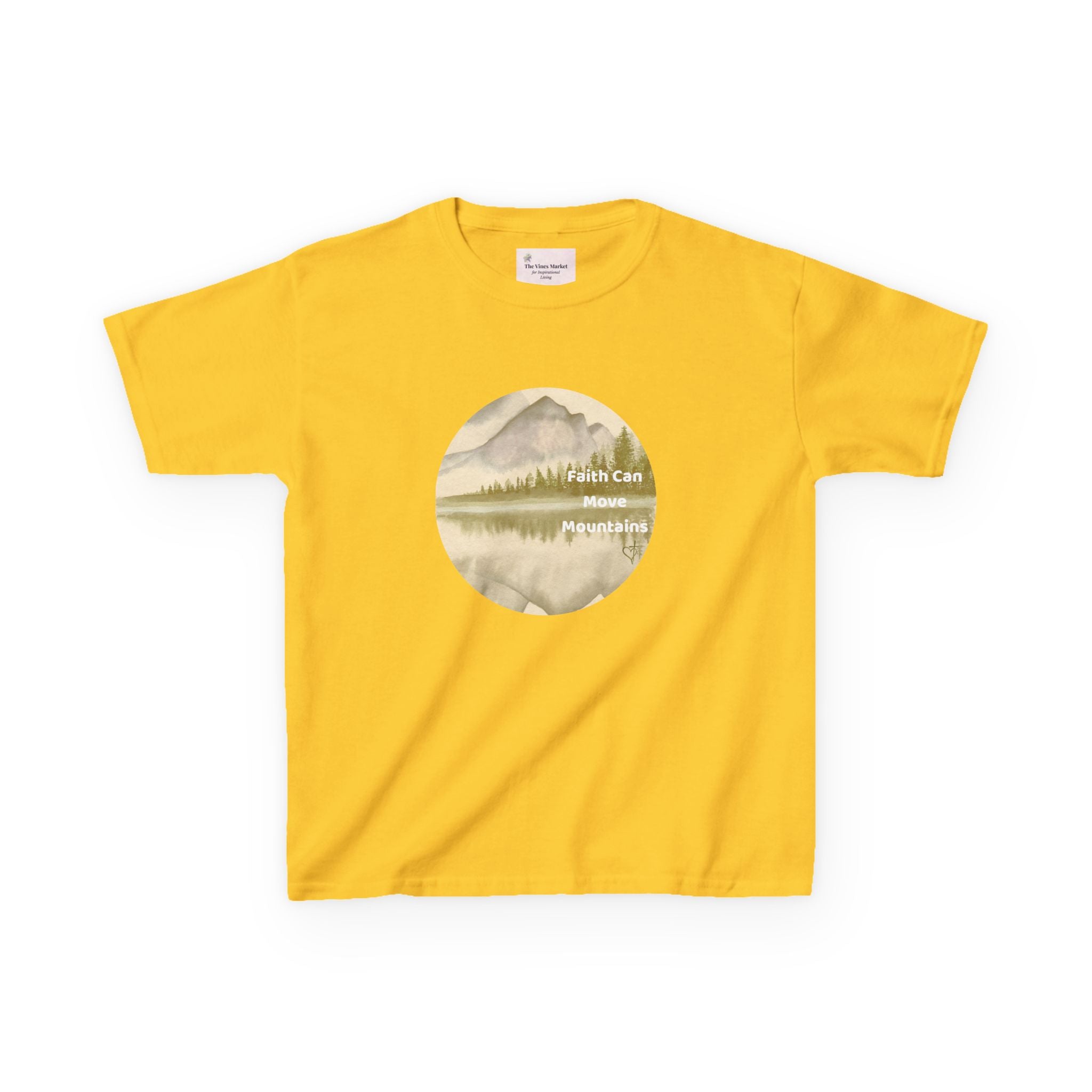 Faith Can Move Mountains:  Unisex US cotton Kids Tee