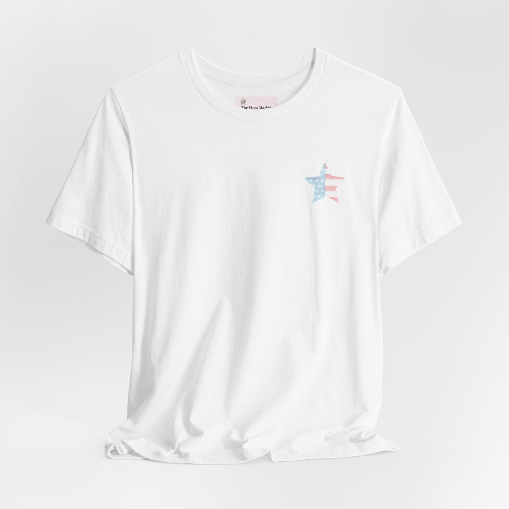 Under God | Soft Watercolor Star & Rose Women's Relaxed Tee