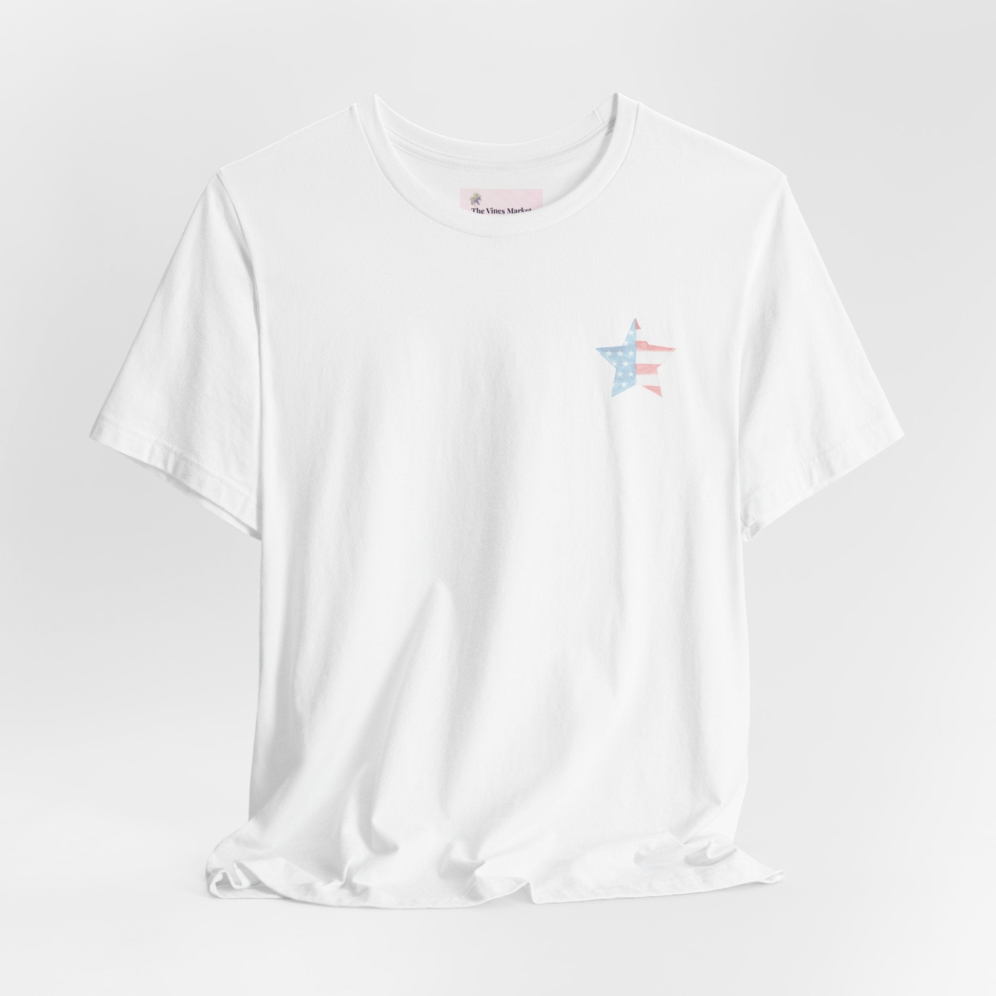 Under God | Soft Watercolor Star & Rose Women's Relaxed Tee
