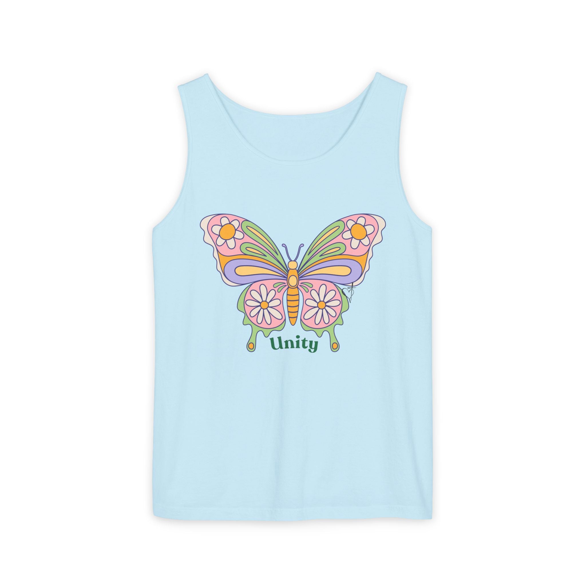 Soft Garment-Dyed Tank Top for Her:  Unity Heals