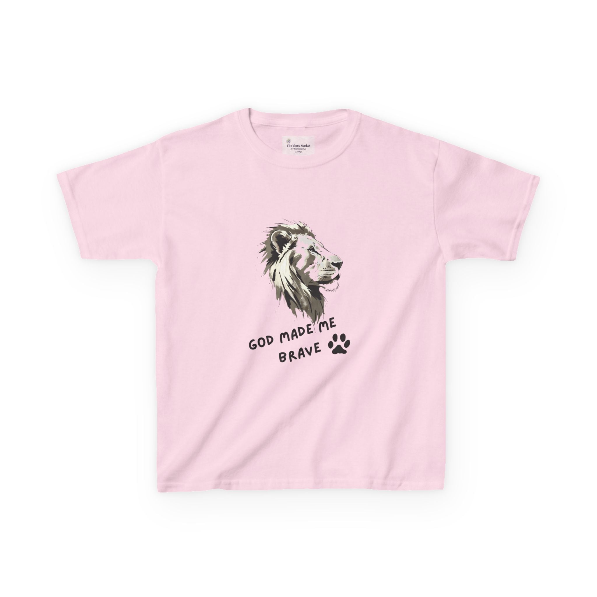 God Made Me Brave Lion  Unisex Cotton™ Tee