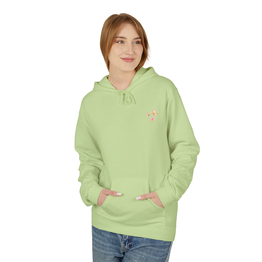 Adult Female Lightweight Soft Fleece Style Hoodie With Pockets:  "I am With You"  (Isaiah 41:10)