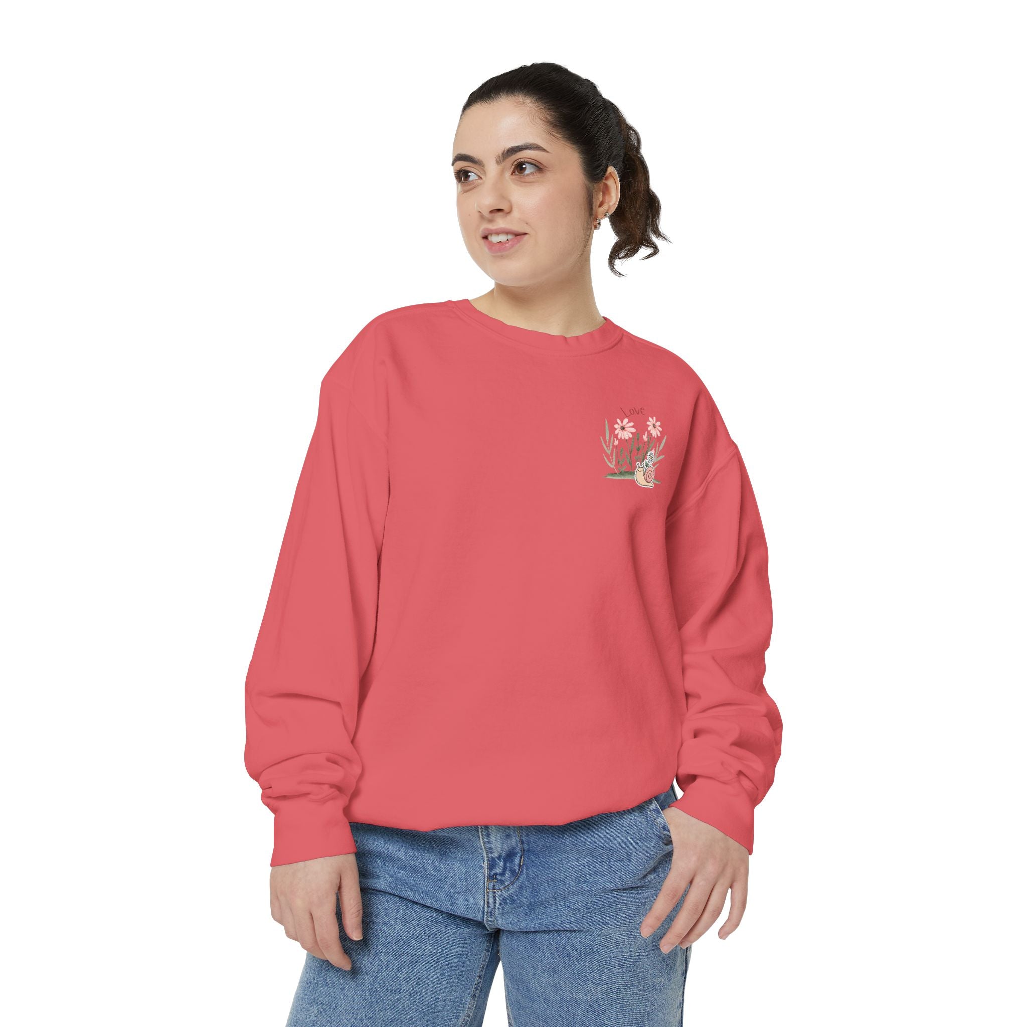Retro Adult Female Crew Neck Sweatshirt:  All You Need is Love