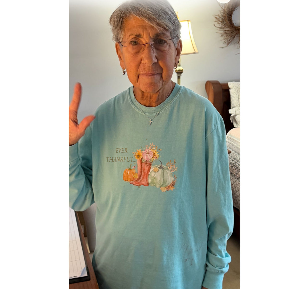 Ever Thankful: Women's Thanksgiving Long Sleeve Tee