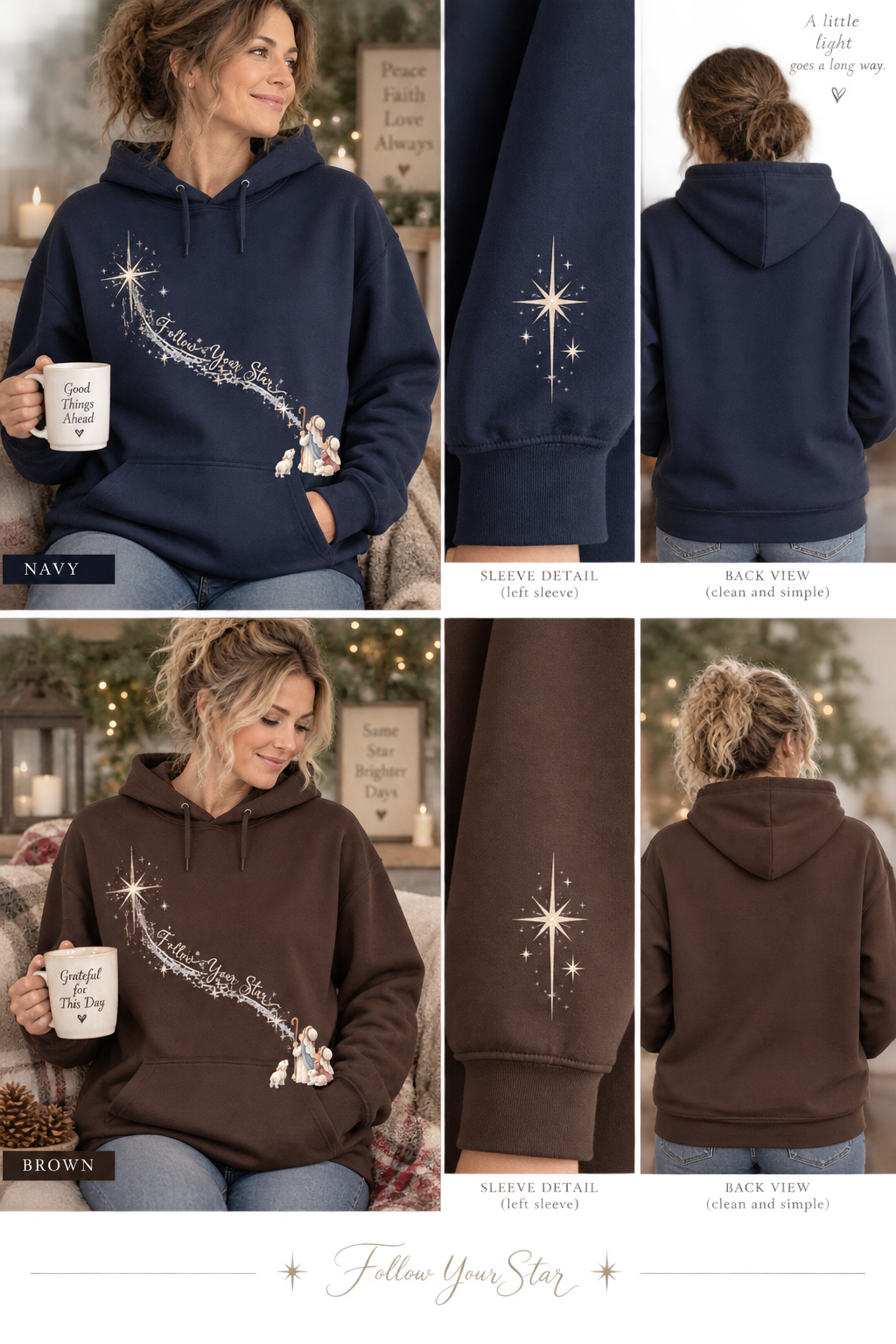 Follow Your Star | Women's Christmas Crewneck Sweatshirt