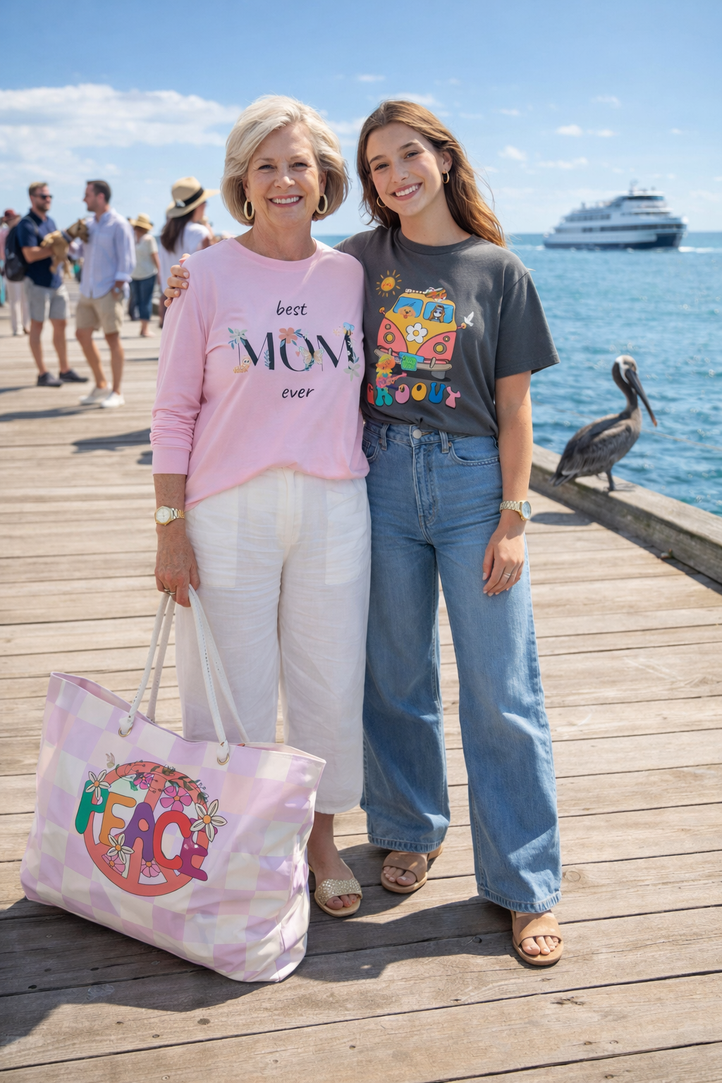 Adult Female Long Sleeve Floral Tee Best Mom Ever