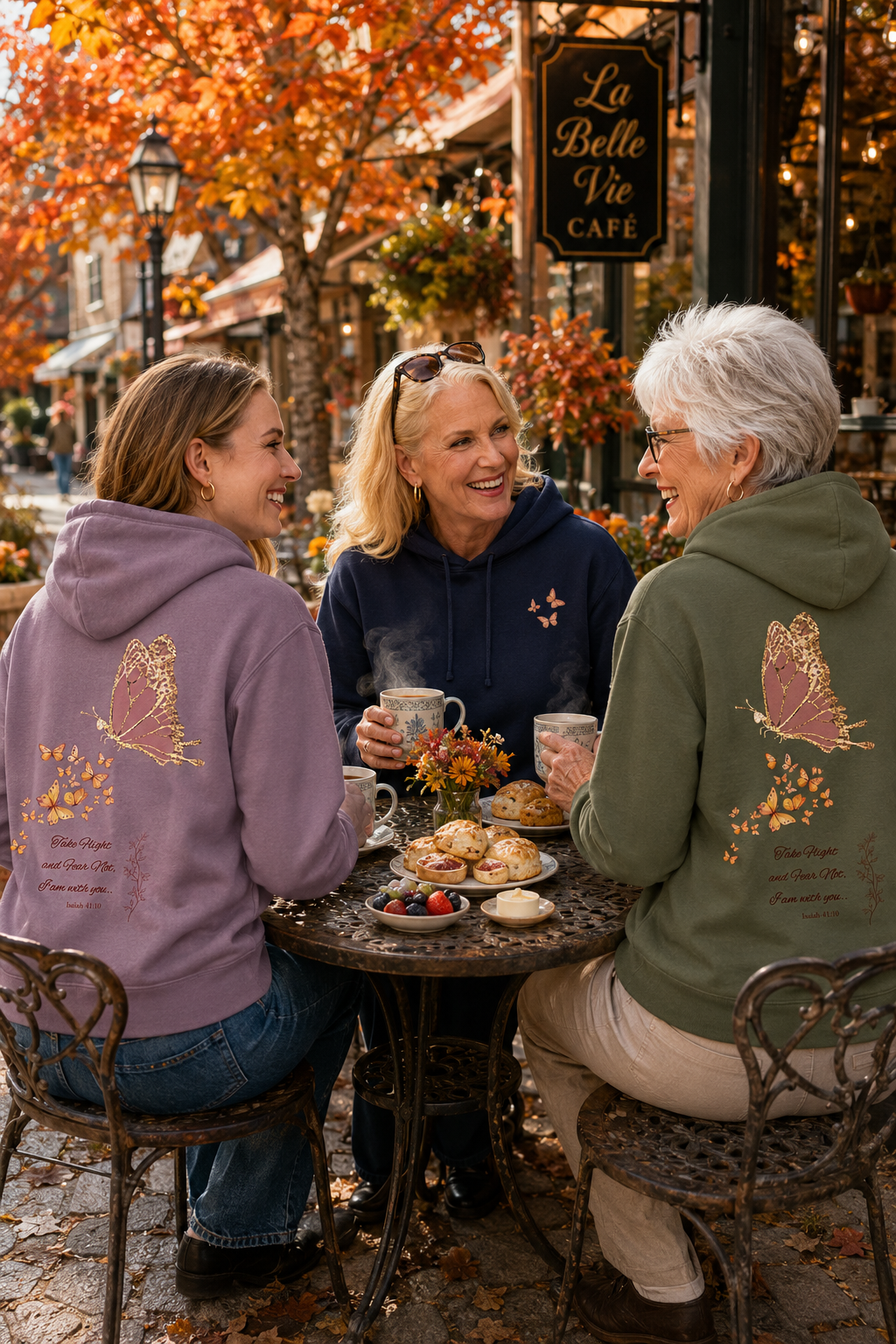 "I am here Always" Isaiah 41:10 Biblical Hoodie for her:  The Vines Market