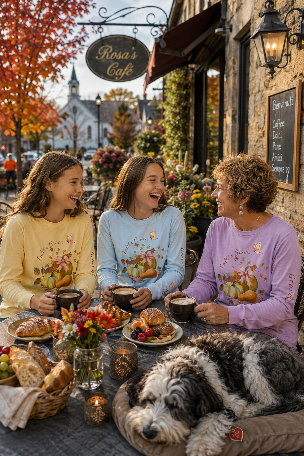 Fall’s Grace | Women’s Pumpkin Long-Sleeve Tee
