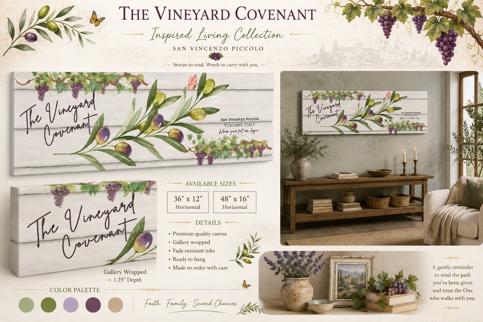 The Vineyard Covenant — Matte Canvas Wall Art | San Vincenzo Piccolo