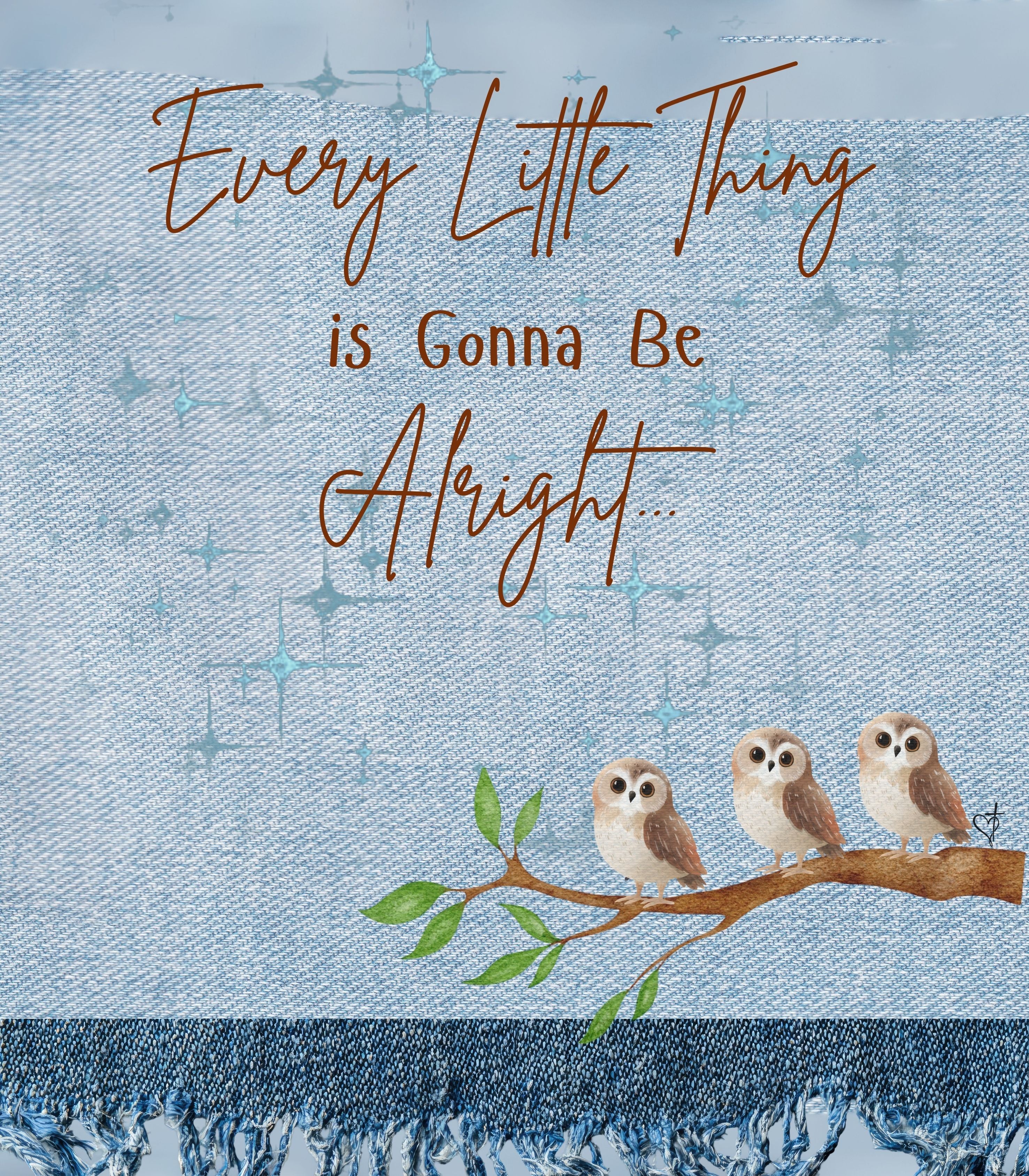 Adult Female Denim Jacket:  Every Little Thing is Gonna Be Alright