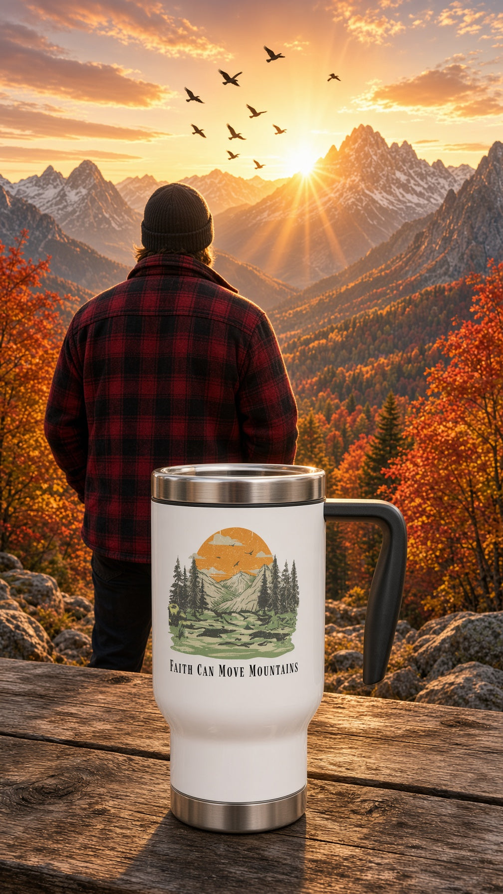 Faith Can Move Mountains | Christian Travel Mug