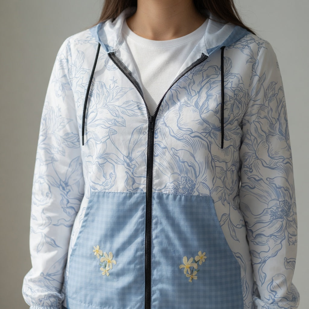 Love Hopes All Things 1 Corinthians 13:7 Floral Windbreaker Jacket for Women – Christian Faith Jacket Lightweight Spring Summer
