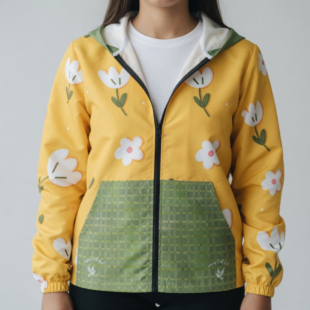 Winging It With God | Dove Floral Windbreaker Jacket – Faith Jacket Adult Female