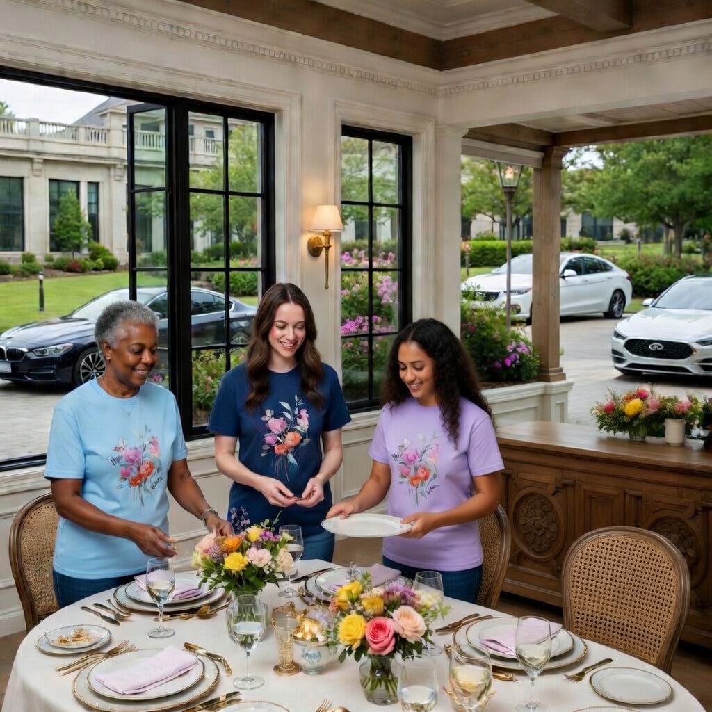 Relaxed Adult Female Comfort Tee: Hope & Rebirth Floral Tee – Easter Collection