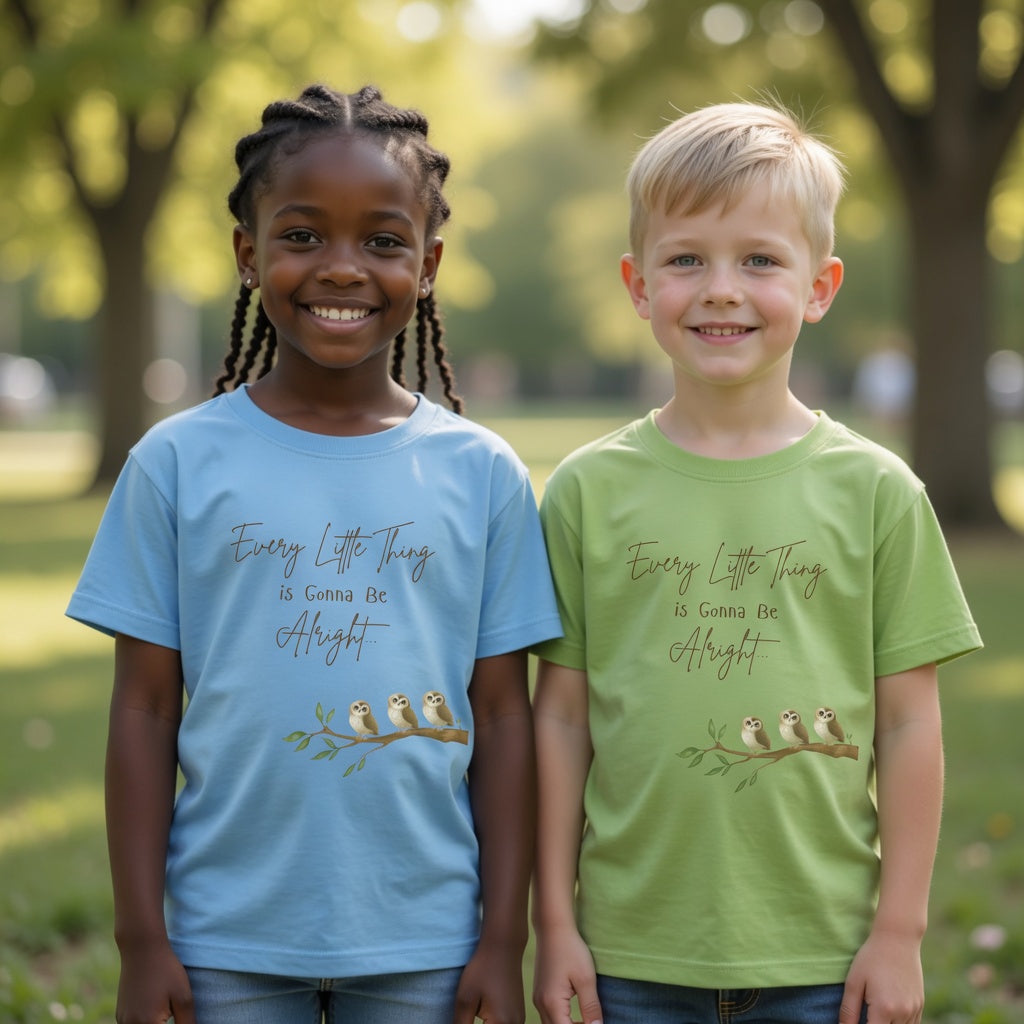 Kids Unisex Tee Shirt:  Every Little Thing is Gonna Be Alright