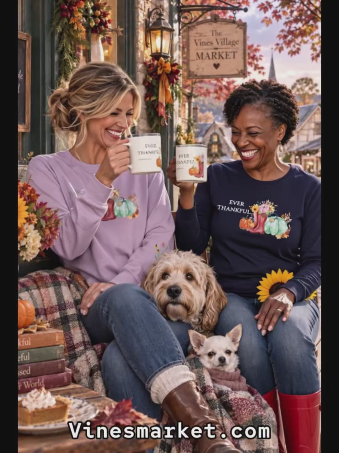 Ever Thankful: Women's Thanksgiving Long Sleeve Tee